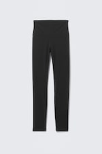 Svart - Högmidjade sporttights - 4