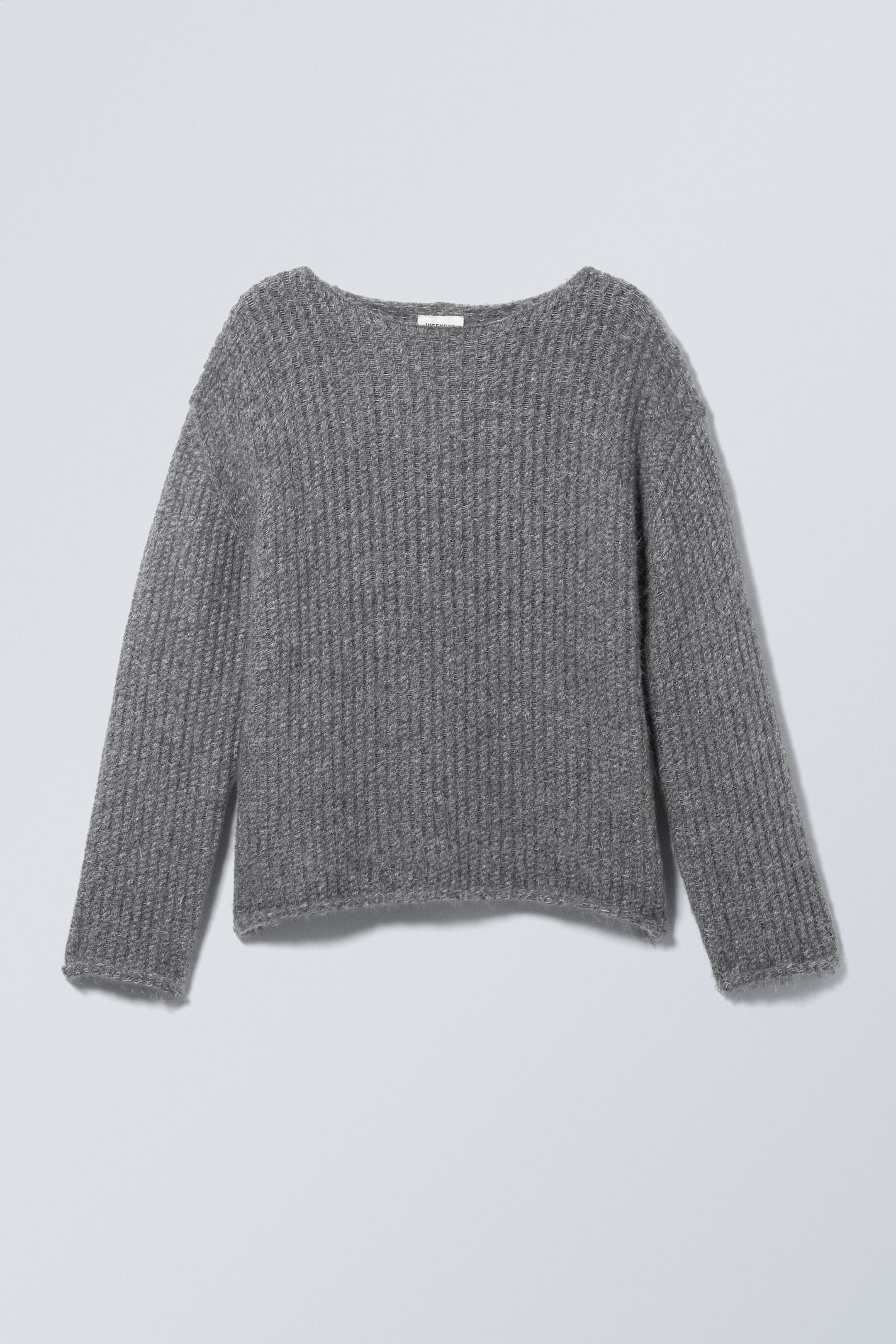 Dark Grey - Tone Open Structure Sweater - 1