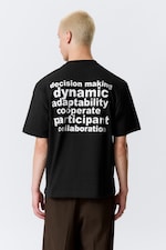 Black - Team Building - Relaxed Graphic Printed T-shirt - 2