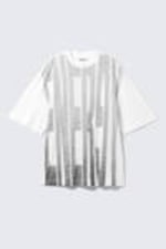 White - Energy - Wide Oversized Printed T-shirt - 3