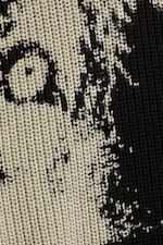Schwarz - Blitz - Grafischer Strickpullover - 7