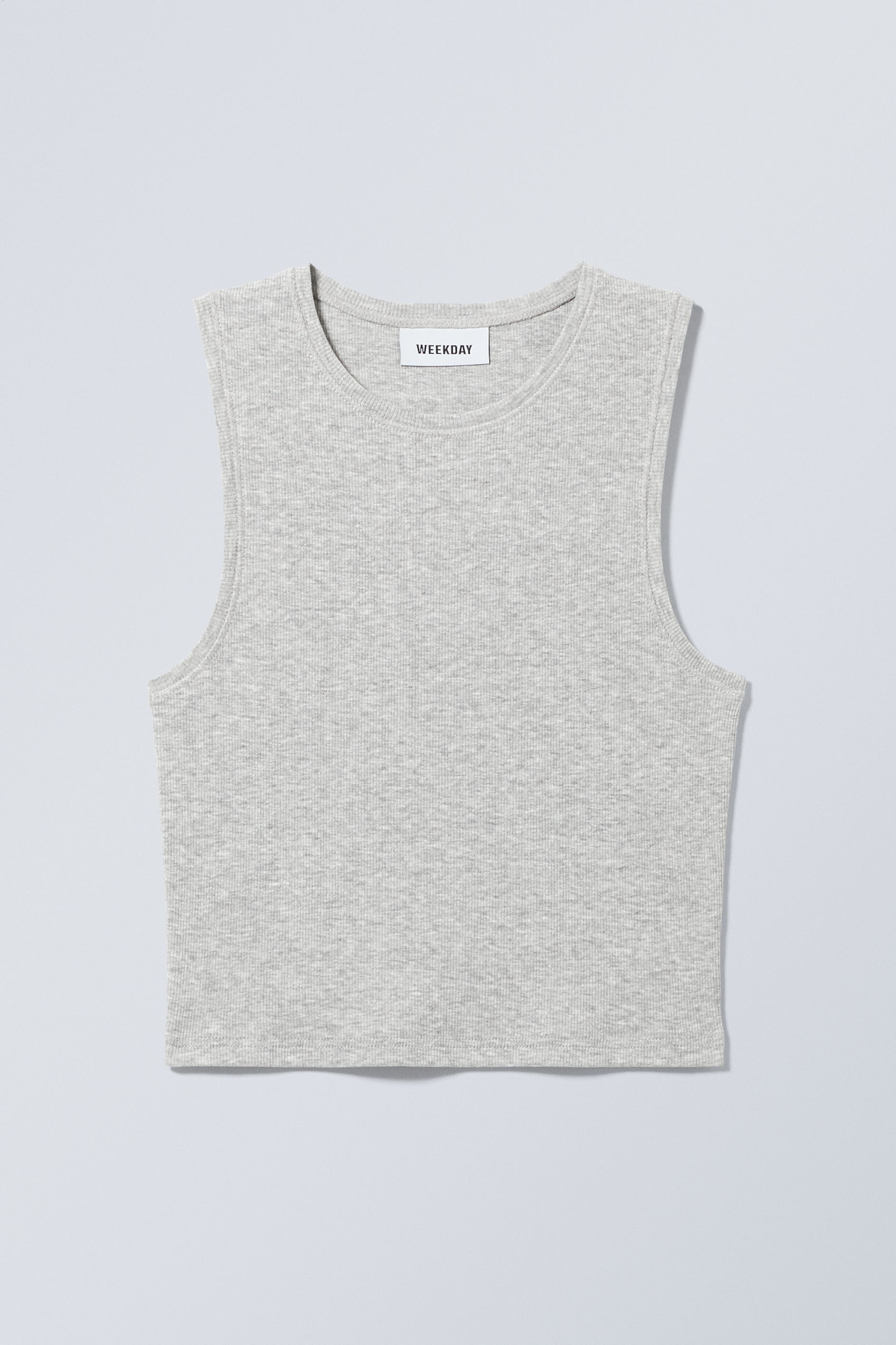 Dusty Grey - Pure Crop Tank Top - 0