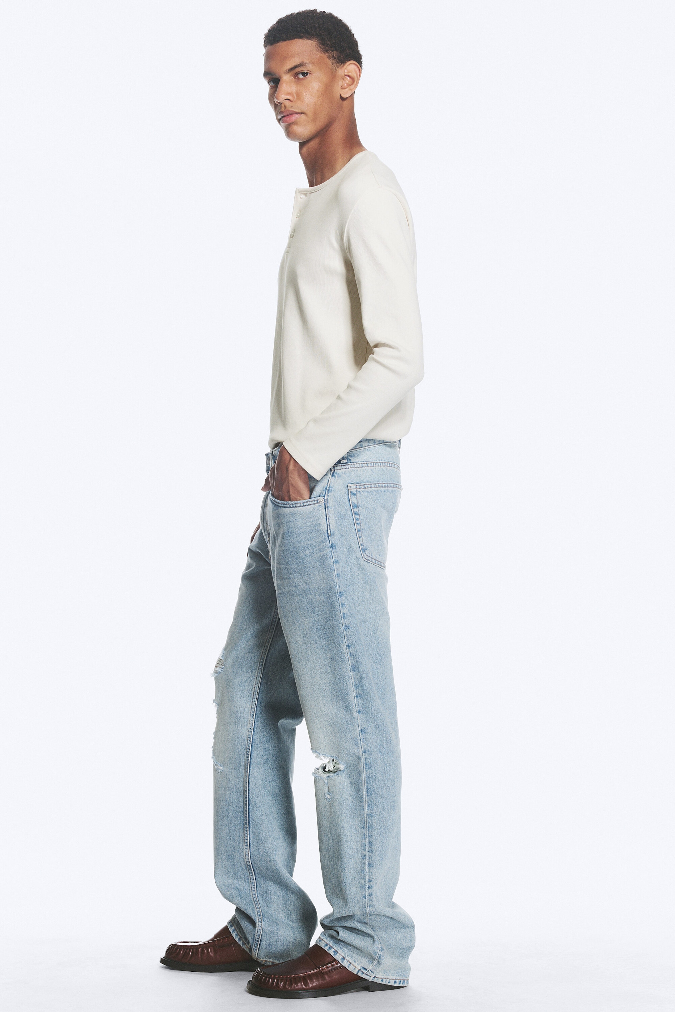 Bleached Sky - Mittelblau - MERCURY MID WAIST RELAXED BOOTCUT JEANS - 3