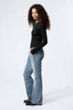 Blue Fade - Light Blue - Nova Low Rise Slim Bootcut Leg Rodeo Jeans - 3