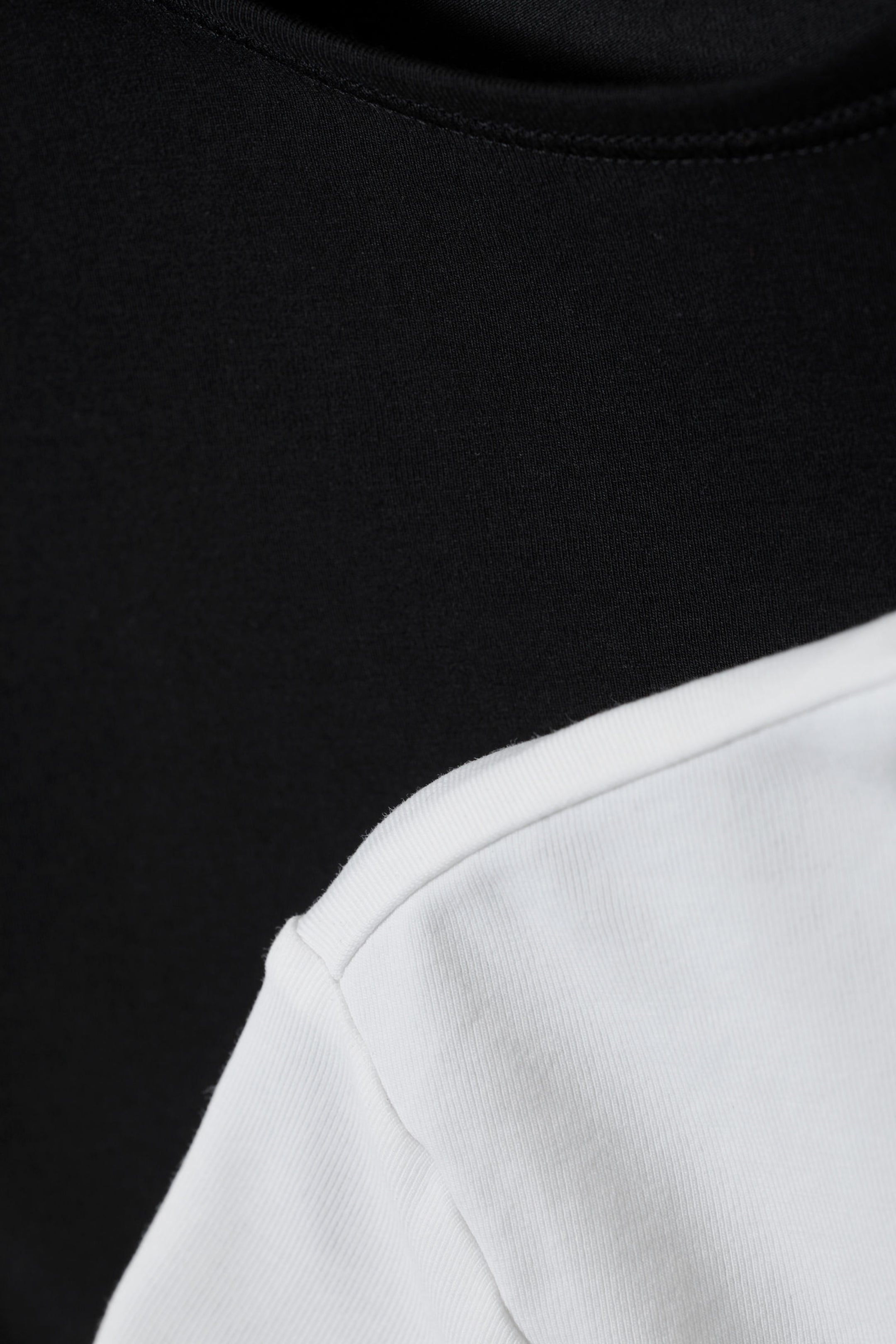 Zwart wit - Set van 2 nauwsluitende T-shirts - 1