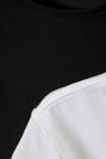 Zwart wit - Set van 2 nauwsluitende T-shirts - 1