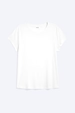 Vit - T-shirt i viskos med normal passform - 0