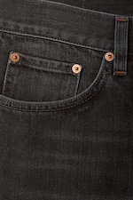 Noir Schwarz - Space Mid Waist Relaxed Straight Jeans - 1