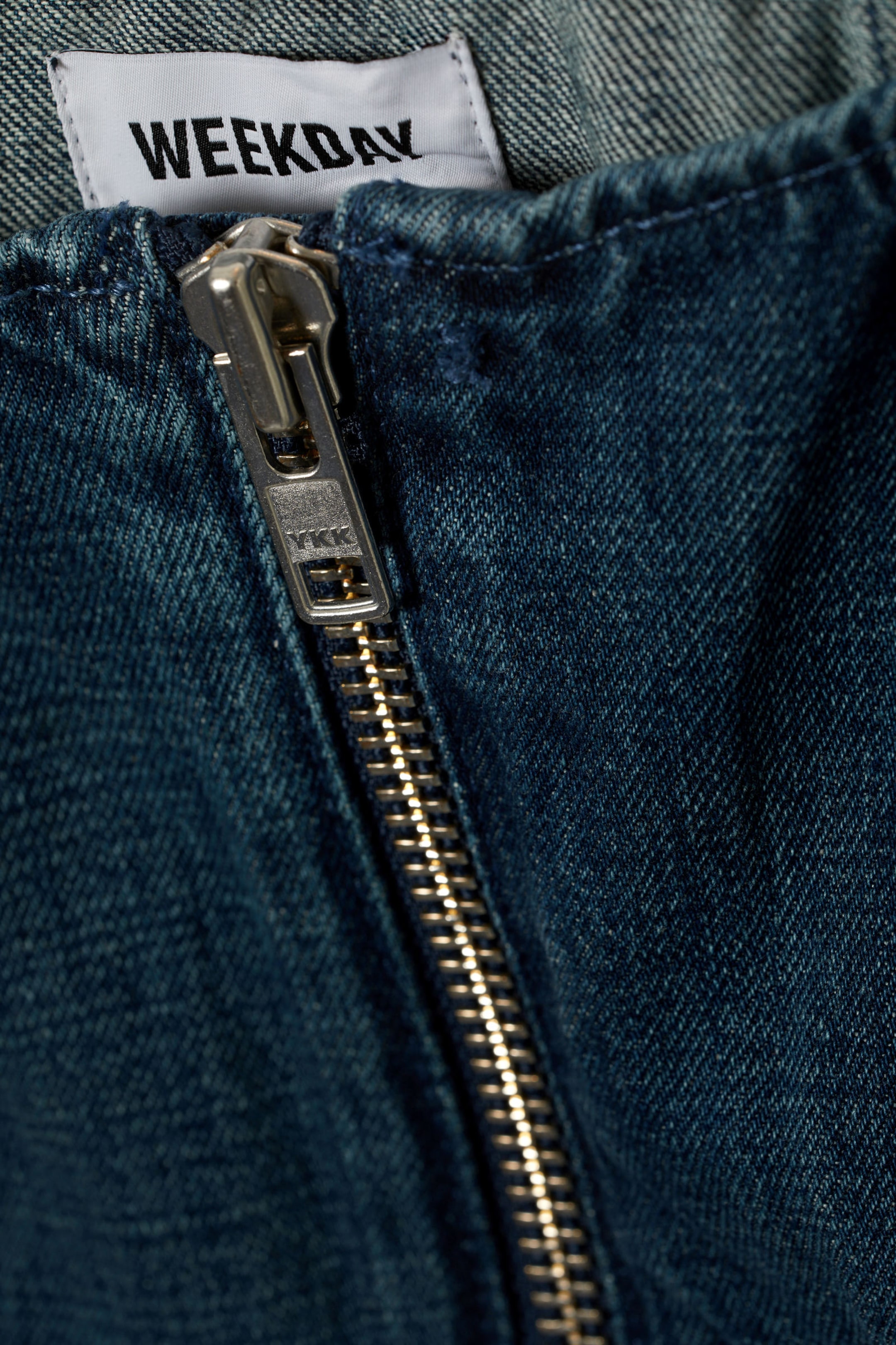 Sapphire Blue - Cropped Denim Zip Top - 2