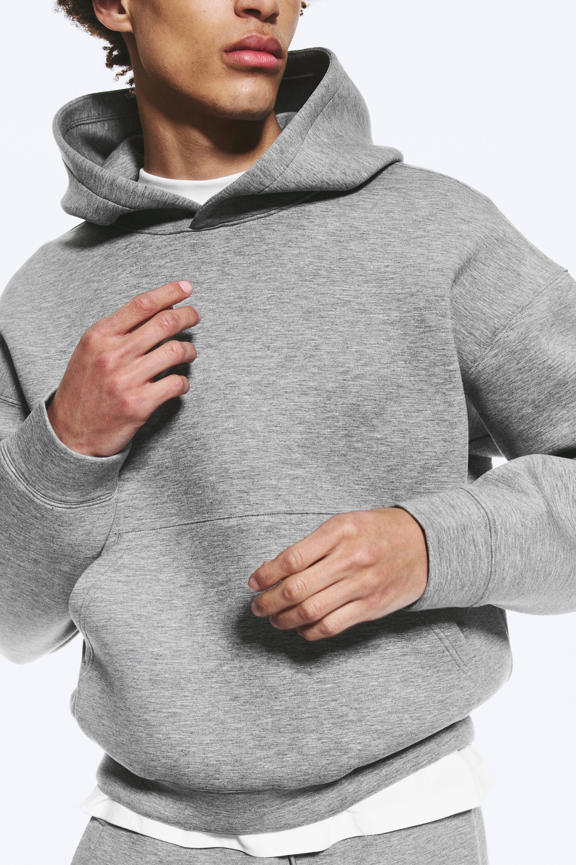 simon scuba hoodie - Grey Melange | Weekday GB