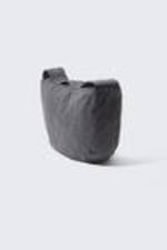 Washed Dark Grey - Washed Cotton Crossbody Bag - 1