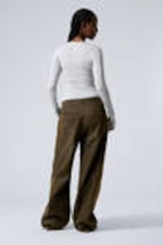 Two-toned Dark Mole - Astro Loose Baggy 2-Tone Corduroy Trousers - 6