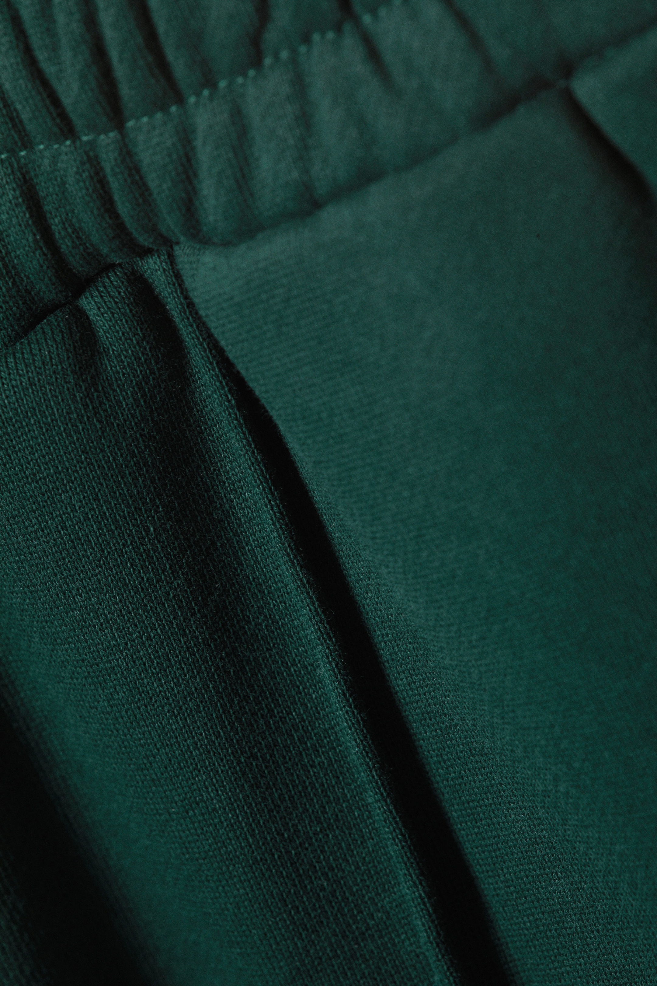 Dark Green - Flared Loose Fit Sweatpants - 2