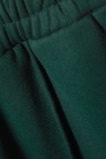 Dark Green - Flared Loose Fit Sweatpants - 1