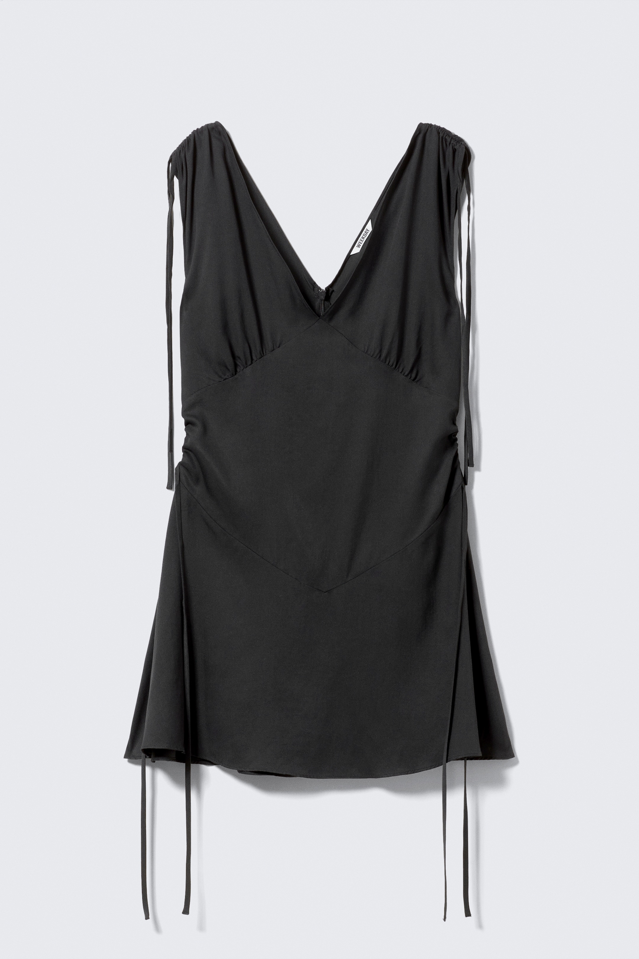 View larger image: V-neck Sleeveless Strap Mini Dress - Dark Grey - Ladies | H&M GB 5