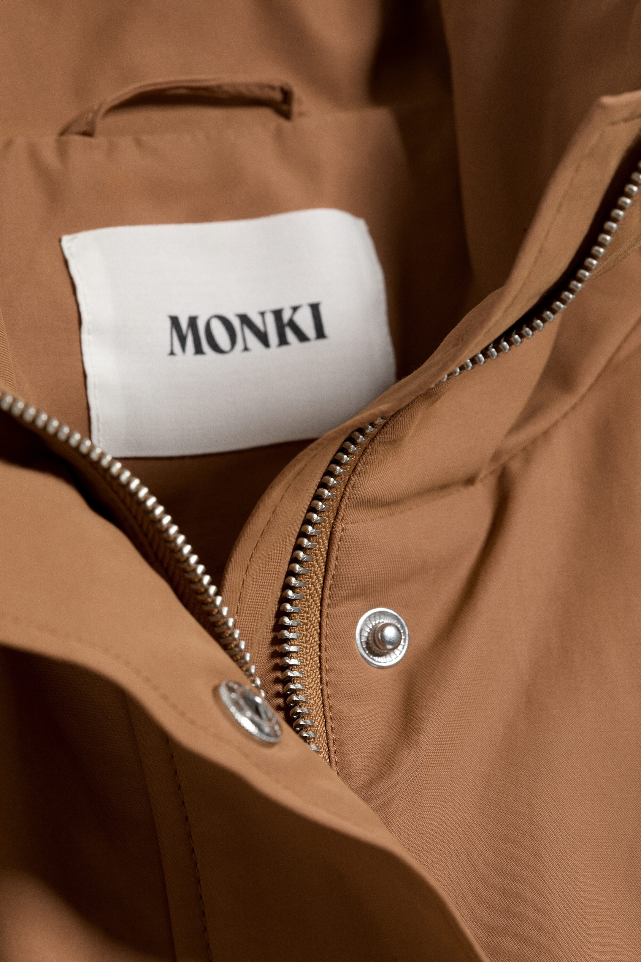 Marron moyen - Veste de survêtement oversize à col cheminée - 6