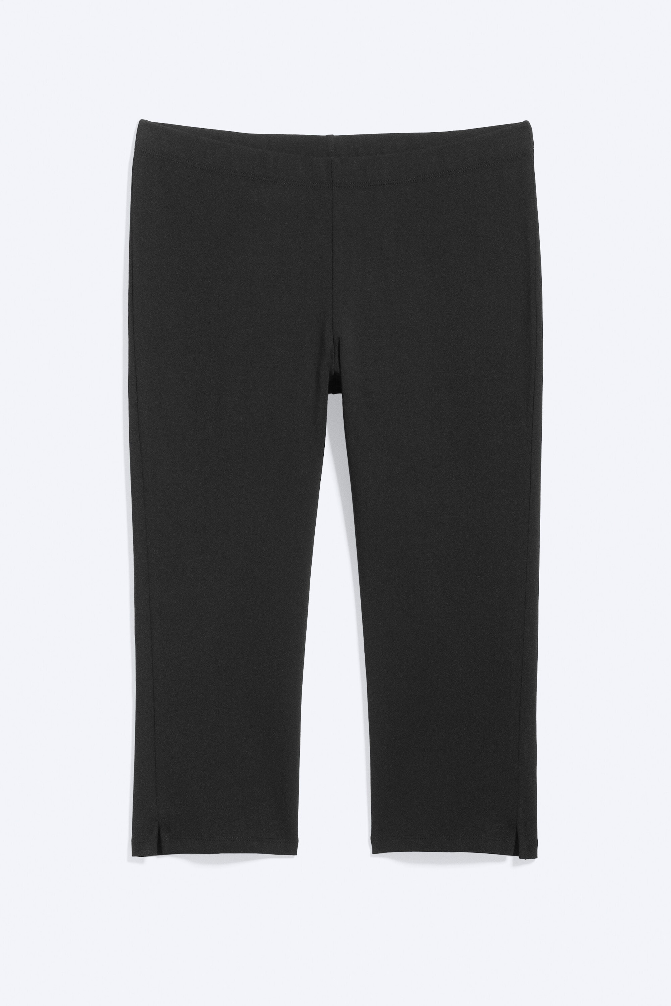 Black - Mid-Rise Capri Trousers - 2
