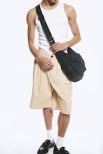 Black - Pocket Crossbody Bag - 1