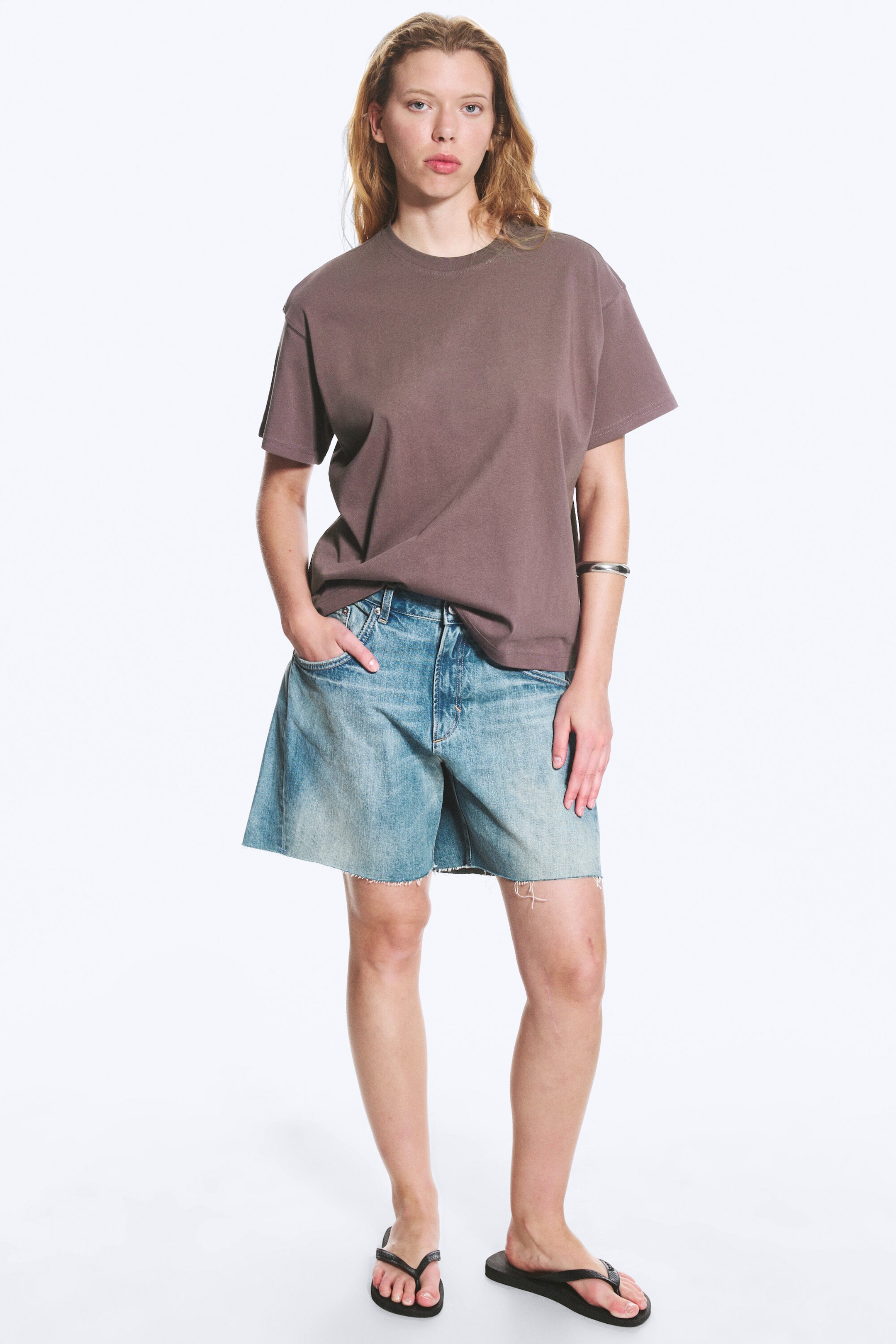 Grau - Relaxtes Boxy-T-Shirt aus Baumwolle - 2
