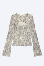Schlangenledermuster - Doppellagiges Longsleeve - 4