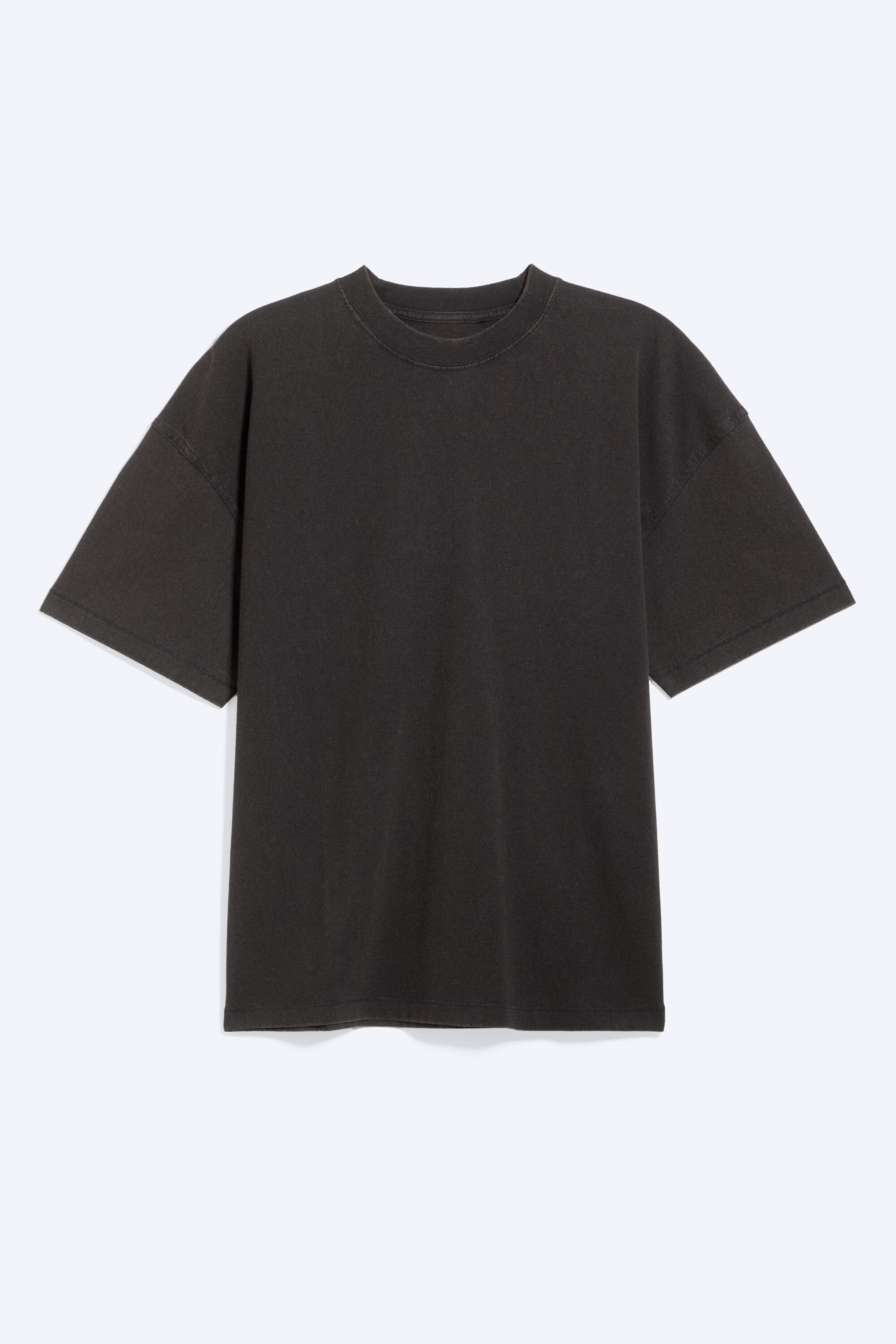 Gewaschenes Schwarz - Oversized T-Shirt im kastigen Fit - 3
