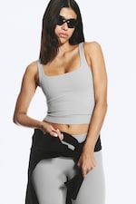 Light Dusty Grey - Cropped Sports Top - 2