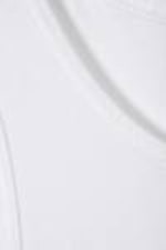 White - Fitted Tank Top - 1