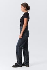 Angel Blue - Dark Blue - Rowe Super High Waisted Regular Straight Leg Jeans - 2