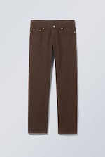 Kakaobraun - Arrow Low Waist Regular Straight Leg Jeans - 0
