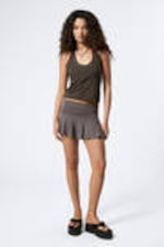 Dark Mole - Flared Mid-Rise Mini Skirt - 0