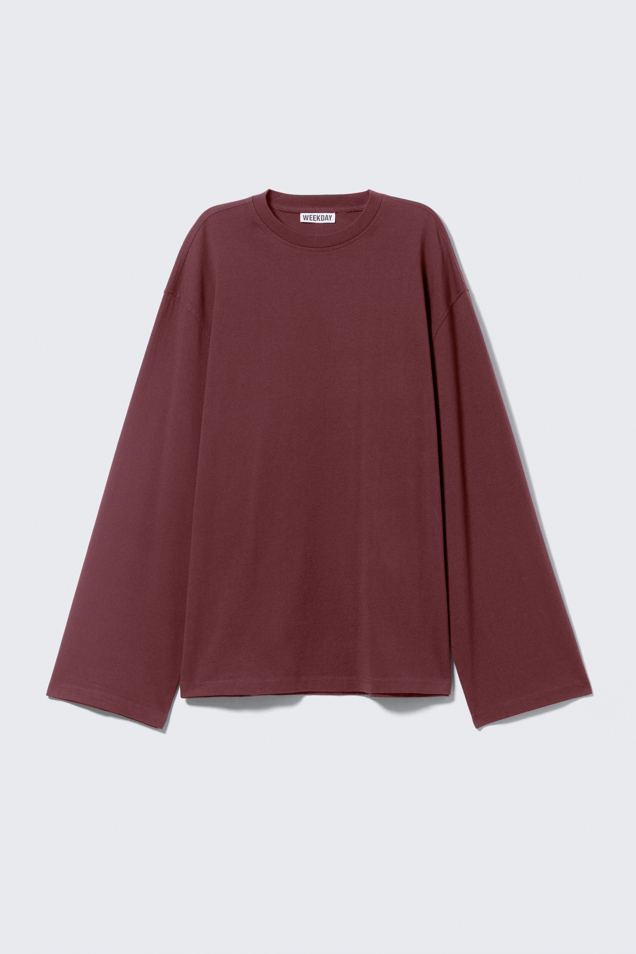 Zobrazit větší obrázek: Oversized Long Sleeve T-shirt - Bordó - ŽENY | H&M CZ 4
