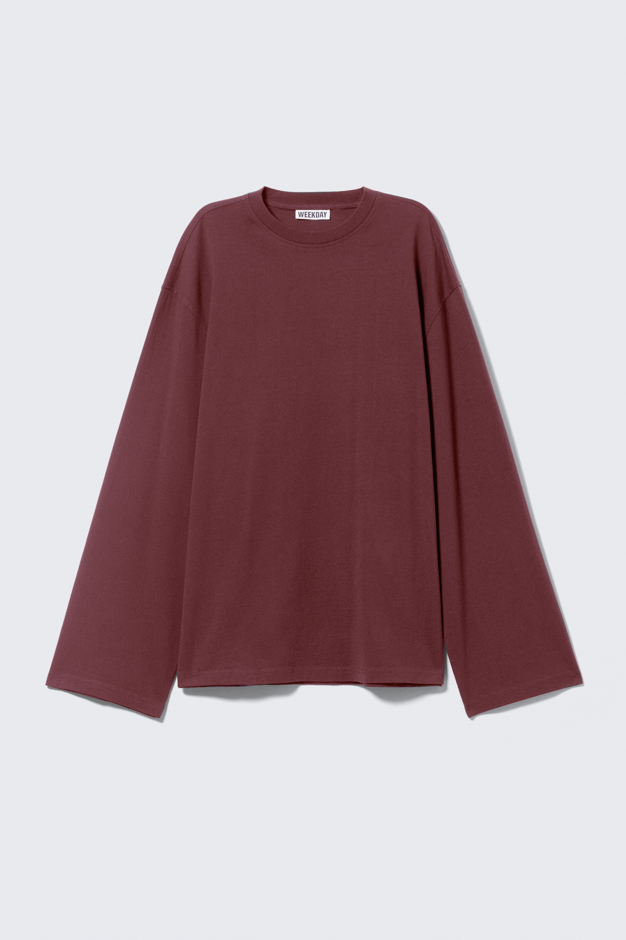 Visualizza immagine più grande: T-shirt oversize a maniche lunghe - Bordeaux - DONNA | H&M IT 4