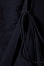 Navy Blue - Sleeveless Boat-Neck Tie Top - 5