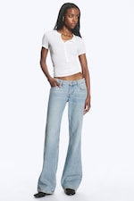 Lip Blue – lyseblå - Nova bootcut-jeans med lavt liv og smal passform - 0