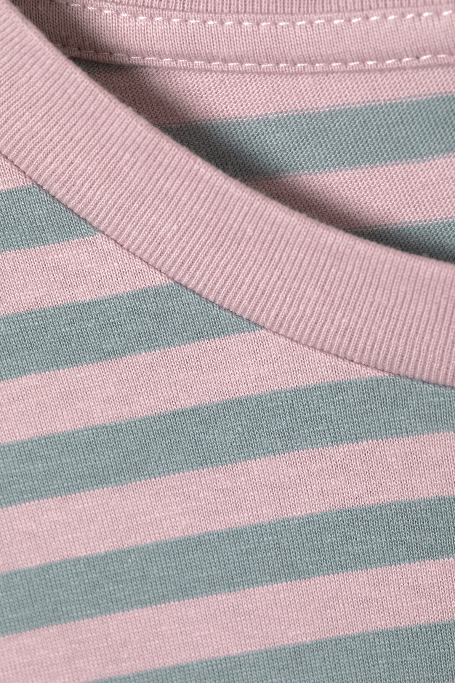Long-Sleeved Cotton T-shirt - Pink Stripes/Bright Red & Beige Stripes/Blue & Burgundy Stripes - 5