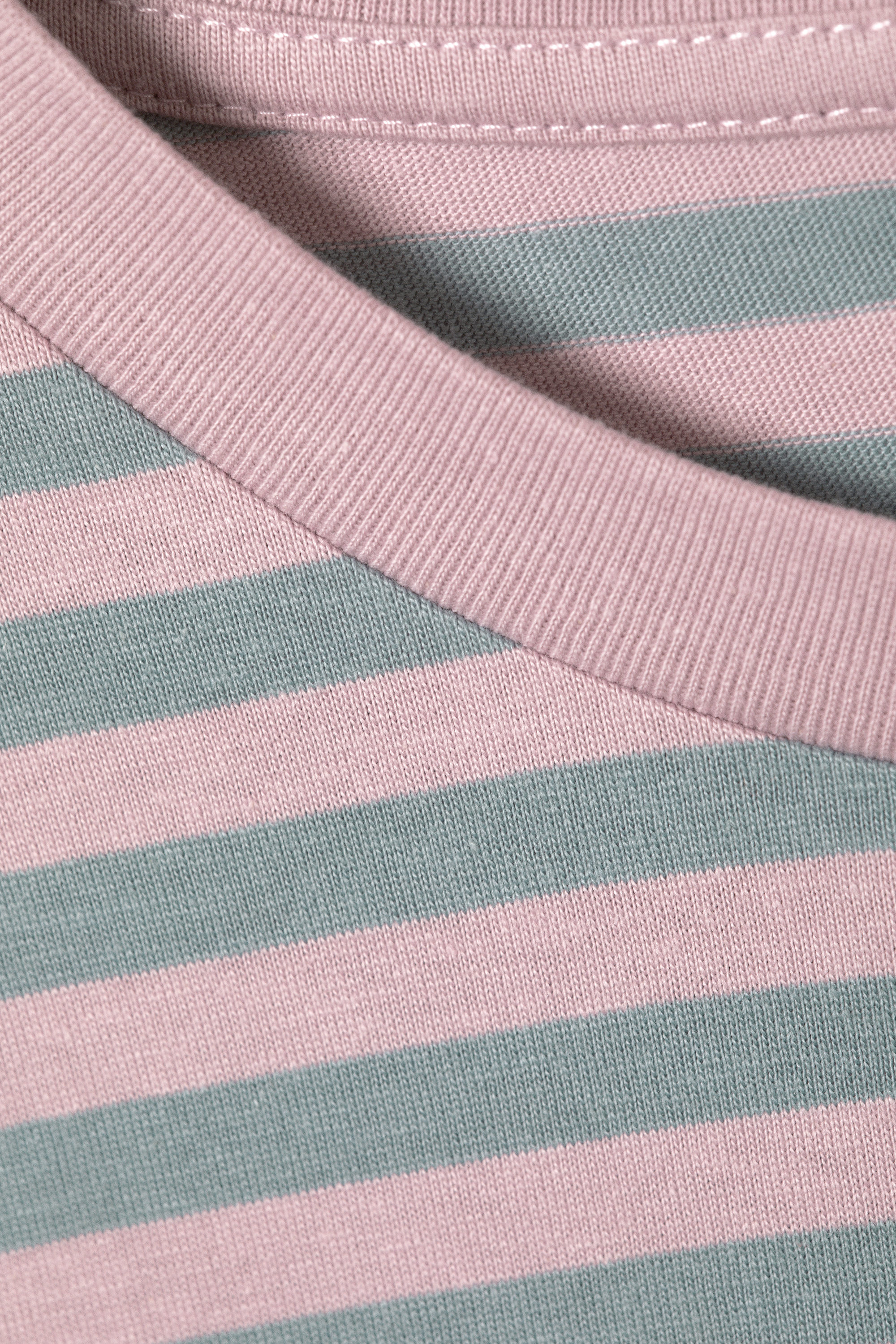 Pink Stripes - Long-Sleeved Cotton T-shirt - 4