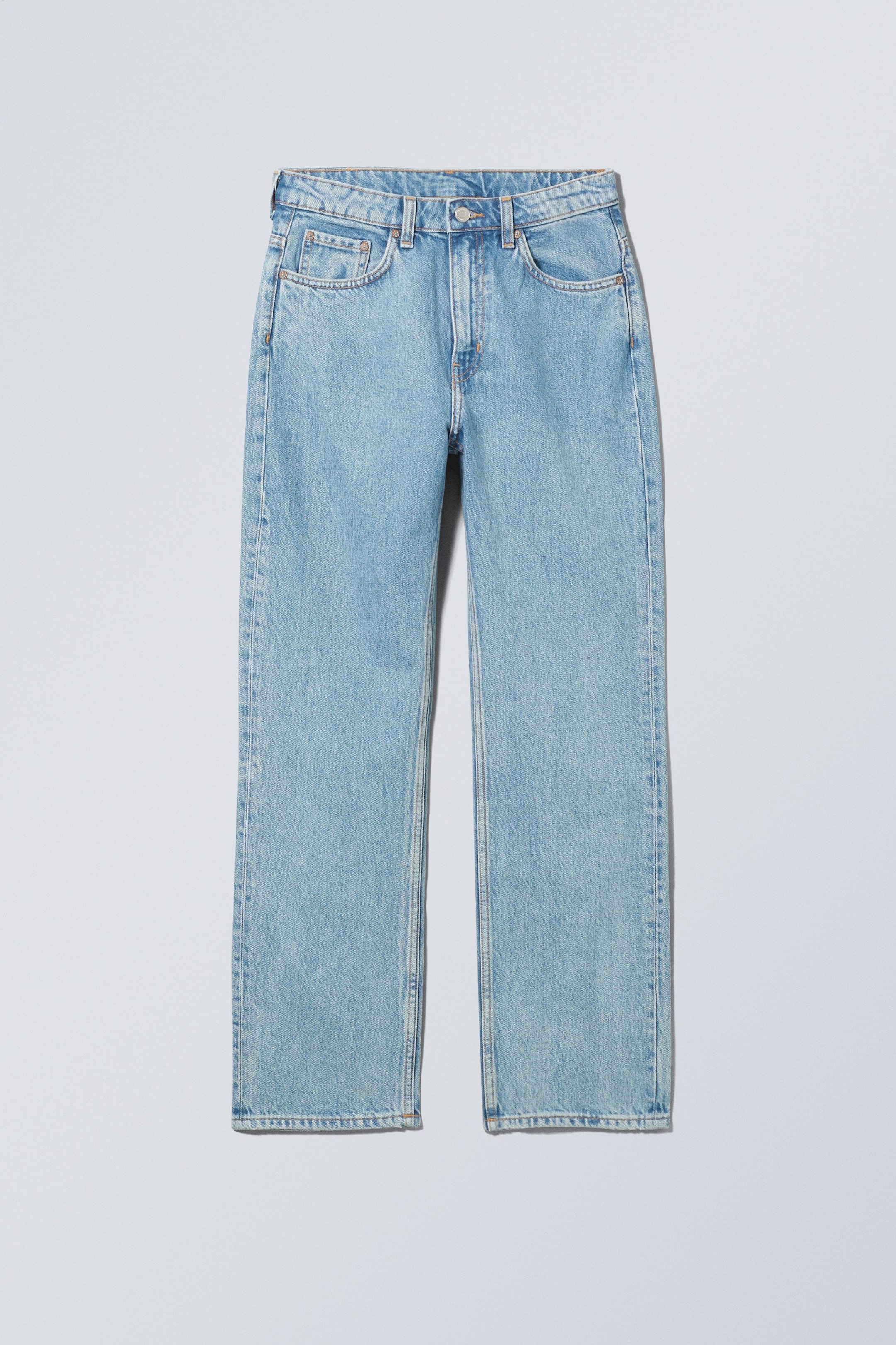 Tintenblau - Voyage Jeans mit hohem Bund und geradem Bein - 0