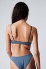 Blue Shimmer - Minimal Pullover Bikini Top - 2