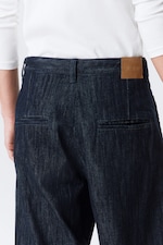 Blue Rinse - Mörkblå - Kostymbyxor med avslappnad passform i denim - 4