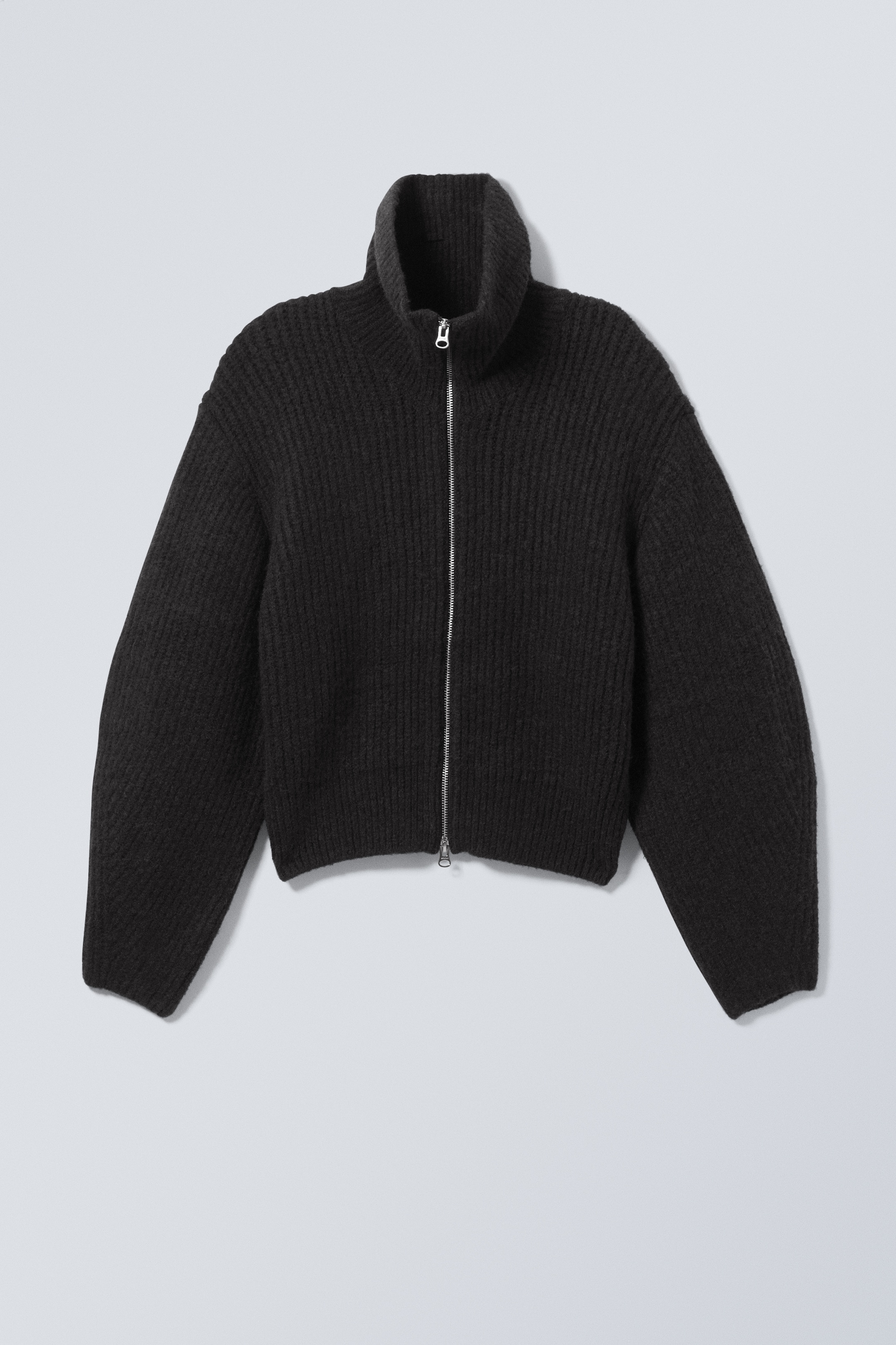 Größeres Bild anzeigen: Strickjacke mit Reißverschluss Bea - Schwarz - Ladies | H&M AT 1