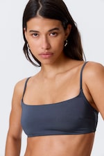 Dark Blue - Scoop Neck Bikini Top - 3