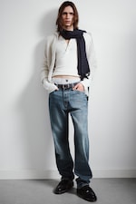 Radio Blue - Medium Blue - Space Mid Rise Relaxed Straight Leg Jeans - 0