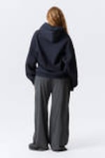 Dunkelblau - Schwerer Oversized-Hoodie - 2