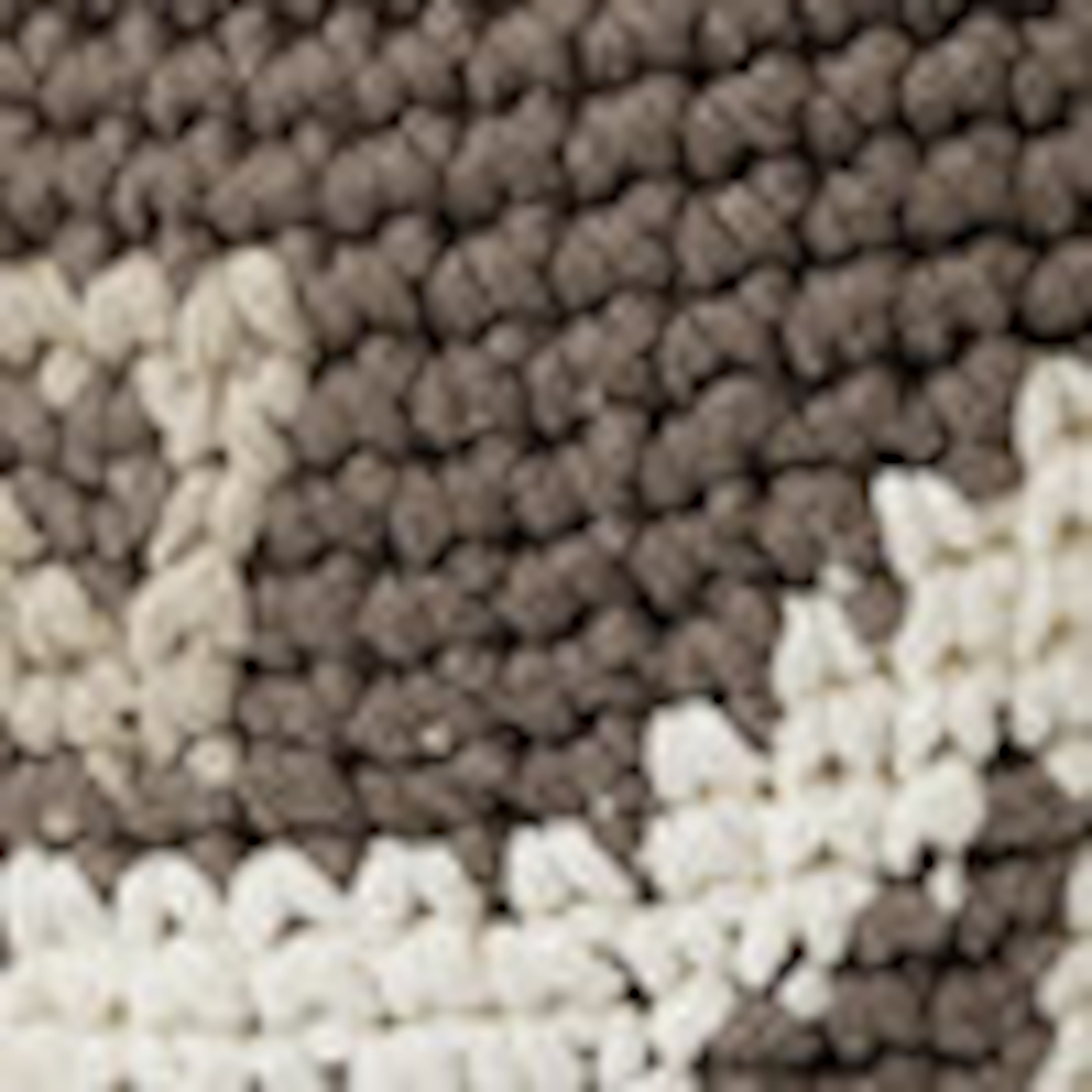 Dunkles Graubraun - Gewebter Bucket Hat mit Jacquard-Strickmuster - 1