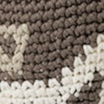 Dunkles Graubraun - Gewebter Bucket Hat mit Jacquard-Strickmuster - 1