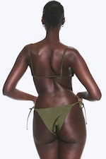 Dunkelgrün - Schimmer - Brazilian-Bikinihöschen mit mittlerer Bundhöhe - 1