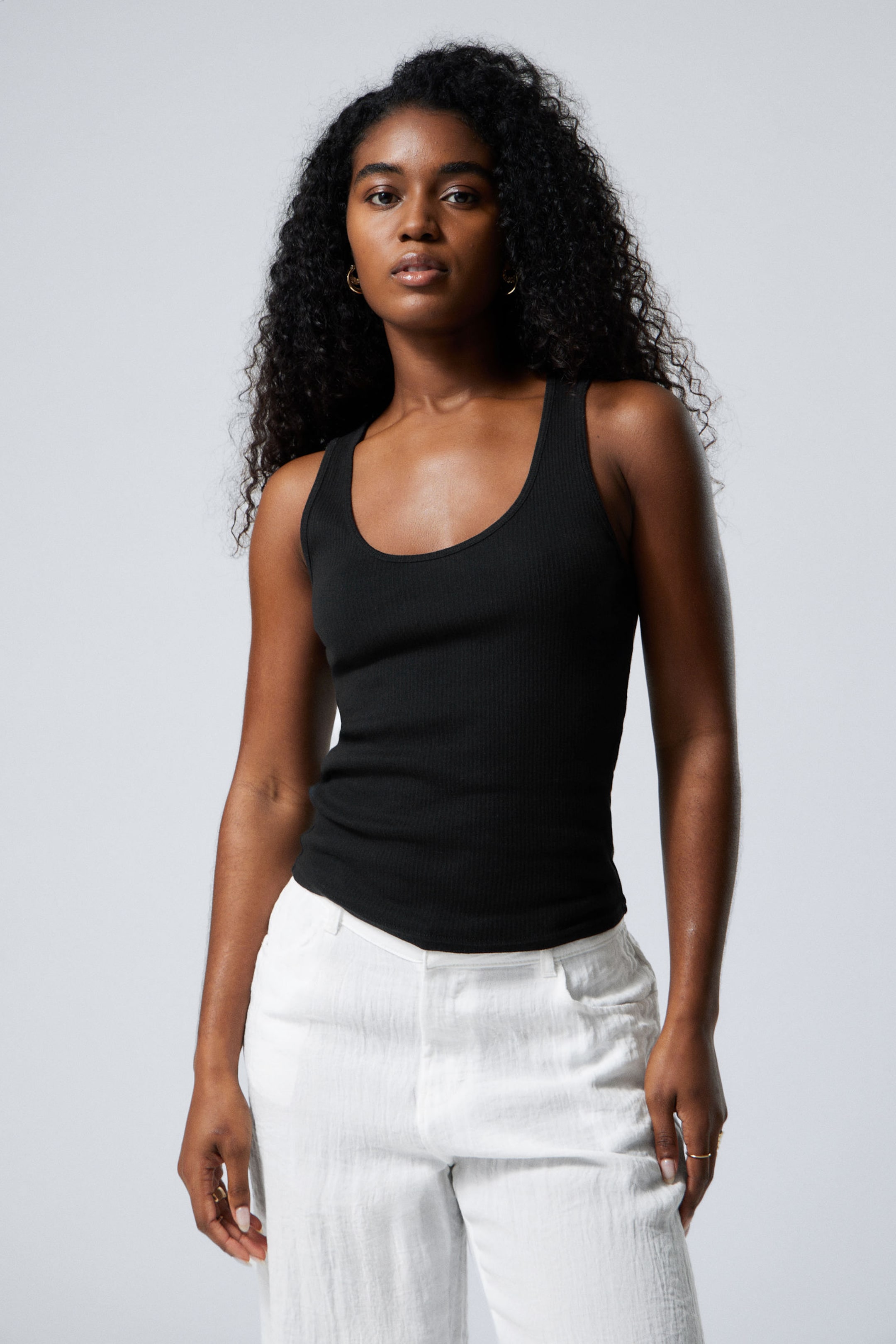 #272628 - Sheer Rib Tank Top - 1