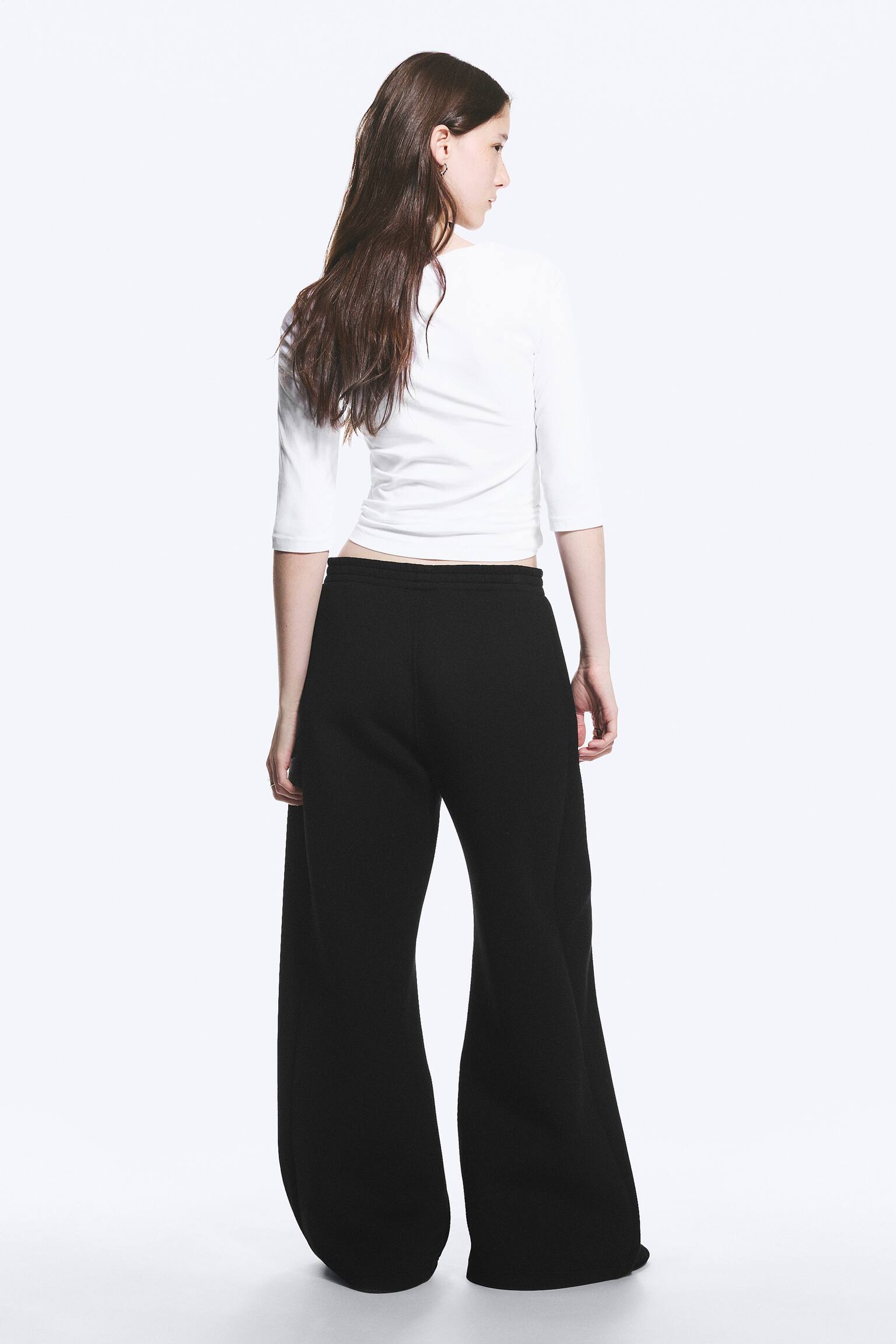 Relaxed Barrel Leg Scuba Sweatpants - Negro/Gris jaspeado/Burdeos/Gris jaspeado - 4