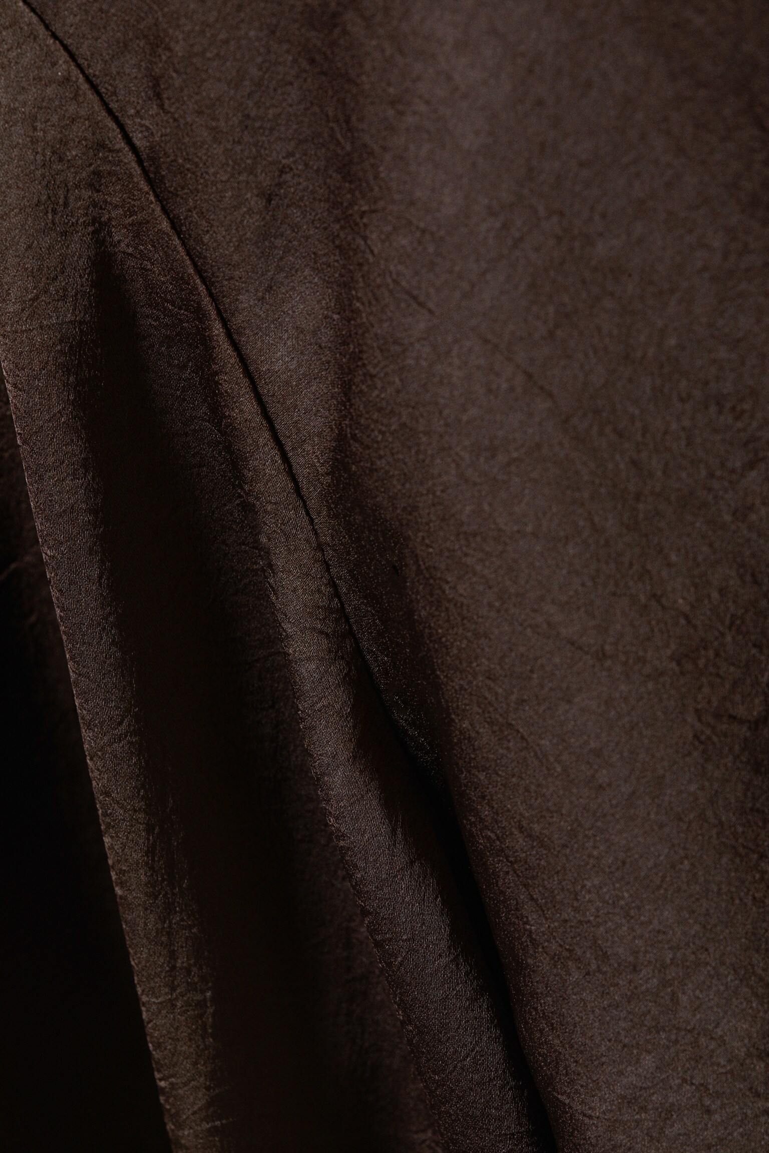 Asymmetric Mini Skirt - Dark Brown - 5