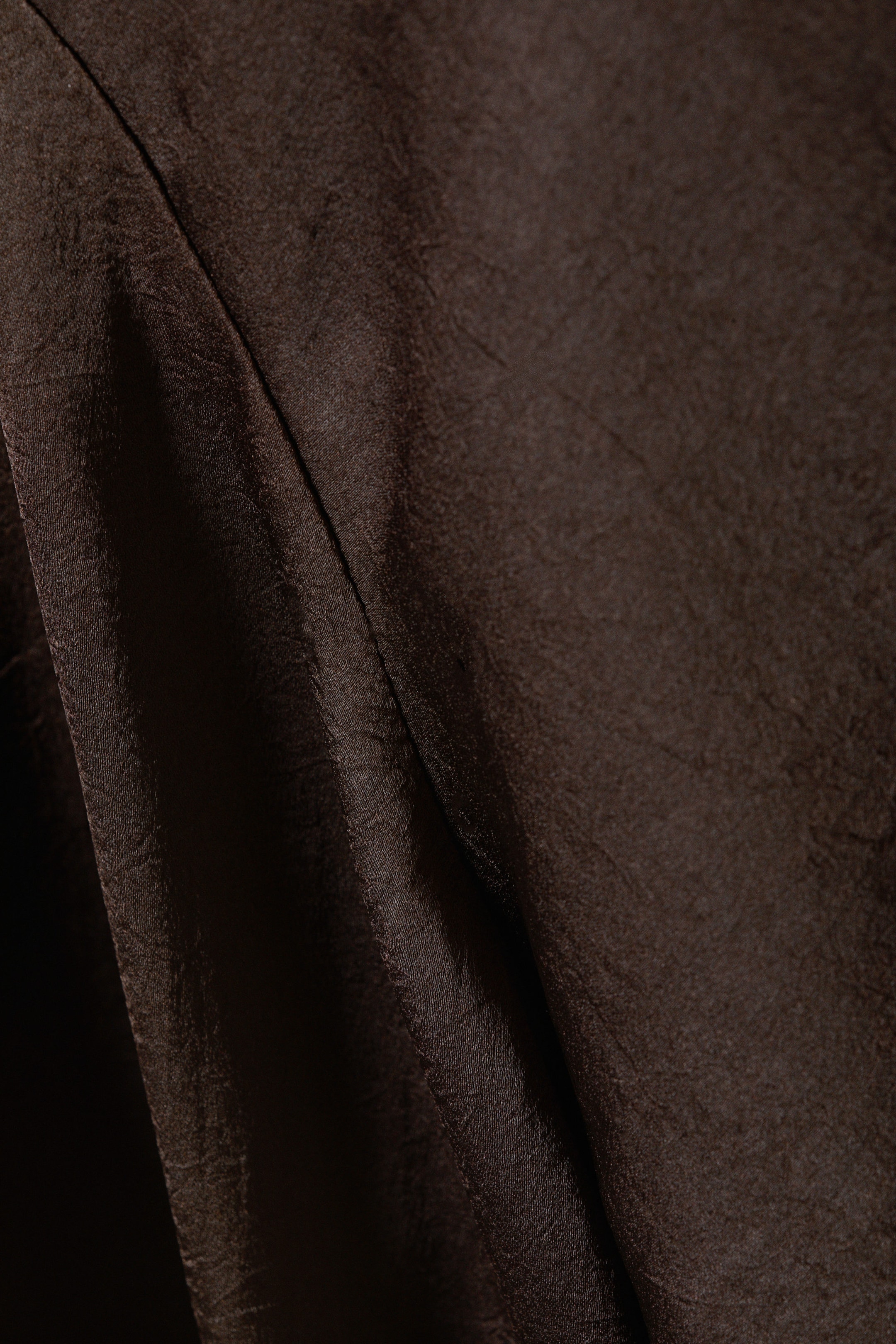 Mörkbrun - Asymmetrisk Midi-Kjol - 4